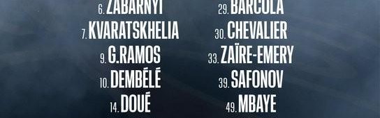 开云体育-巴黎客战切尔西大名单：与首回合相同，登贝莱、KK领衔