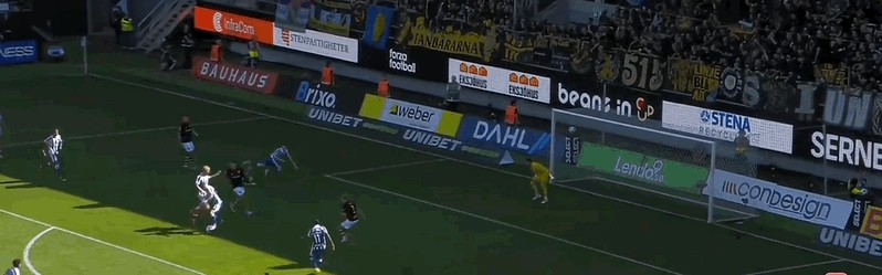 瑞典超半场：亨茨破门，哥德堡1-0索尔纳